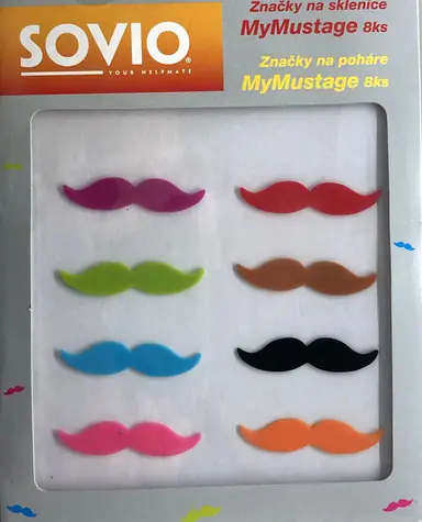 SOVIO SVMM8 MyMustage Glasmarker, 8 Stück