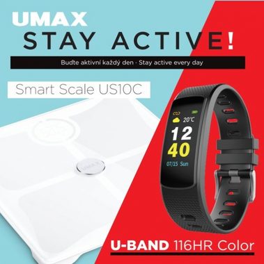 Umax Bleiben Sie aktiv! / Intelligente Personenwaage Umax SMART Scale US10C + Smart-Armband U-Band 116HR
