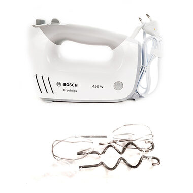 BOSCH MFQ36400 weiß / Handmixer / 450W / 5 Geschwindigkeiten / Turbo / 2 Aufsätze