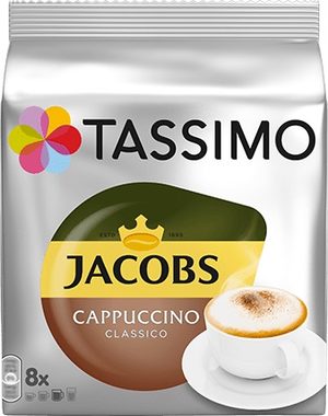 Tassimo Jacobs Cappuccino / Kaffee in Kapsel / 8 Stück