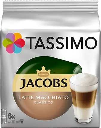 Tassimo Jacobs Latté Macchiato / Kaffee in Kapsel / 8 Stück