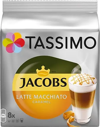 Tassimo Jacobs Latté Macchiato Caramel / Kaffee in Kapsel / 8St