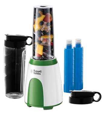 Russell Hobbs 25160-56 Explore Mix&Go Cool / Smoothie-Mixer / 300 W / 1 Geschwindigkeit / 2x 600 ml Flasche + 2x Kühlrohre