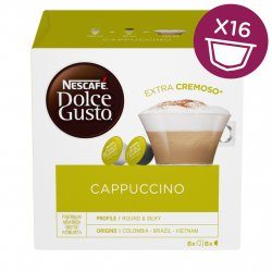 NESCAFÉ Dolce GUSTO Cappuccino / Kaffee in einer Kapsel / 8 Stück Milch + 8 Stück Kaffee