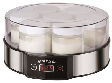 Guzzanti GZ 705 Silber / Joghurtbereiter / 20W / LCD-Display / Timer / 7 Gläser (190 ml) / automatische Abschaltung