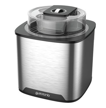 Guzzanti GZ 159 silber-schwarz / Eismaschine / 12W / Behälter 2,0 L / Timer