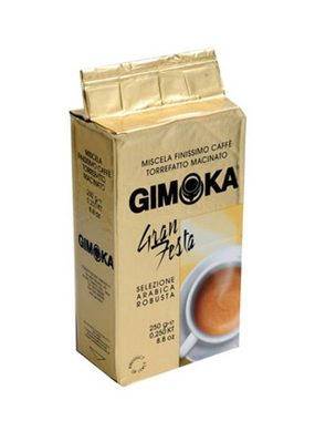 Gimoka Gran Festa 250 g / Gemahlener Kaffee / 70 % Arabica & 30 % Robusta / Vakuumverpackung / Nachverkauf