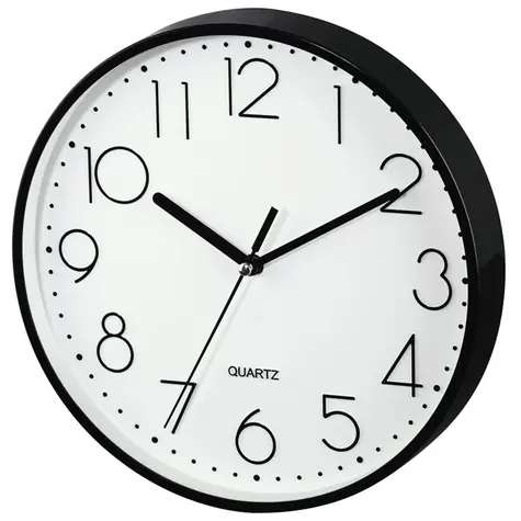 HAMA PG-220 schwarz / Wanduhr / geräuschloser Betrieb