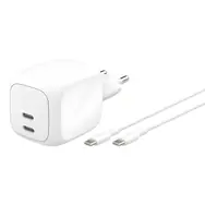 Belkin Dual-USB-C-Ladegerät 67 W / Ladegerät / 2x USB-C / PD / PPS / mit 2 m USB-C-Kabel