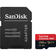 SanDisk Extreme PRO microSDXC 256 GB + Adapter / Klasse 10 / UHS-I / Lesen: bis zu 200 MB