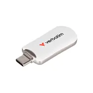 Verbatim Plectra 64GB weiß / Flash Disk / USB-C 3.0 / bis zu 100 MB