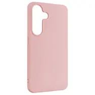 FIXED Rückseite aus gummiertem Cover Story für Samsung Galaxy S25 rosa