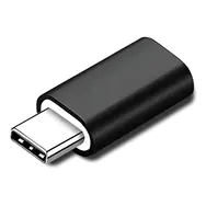 Unverpackt - MicroConnect Lightning - USB-C schwarz / Adapter / unverpackt