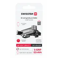 Unverpackt - Swissten S-GRIP G3-AV4 Schwerkraft-Handyhalterung für Autolüftung schwarz / unverpackt