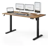 SENSE7 NOJO LIGHT Schreibtisch, schwarze Eiche / elektrisch höhenverstellbar / 140 x 70 cm / Tragkraft 70 kg