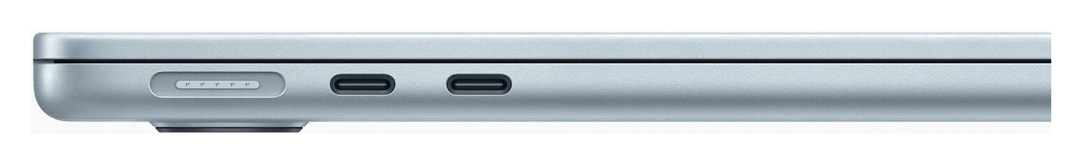 Levá strana MacBooku Air - MagSafe 3 a dva porty Thunderbolt 4