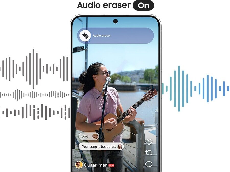 Funkce Audio guma při přehrávání videa na Galaxy S26 FE